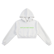 Matcha and Wings Cropped Hoodie